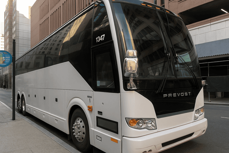 a Portsmouth Coach Bus Service coach bus