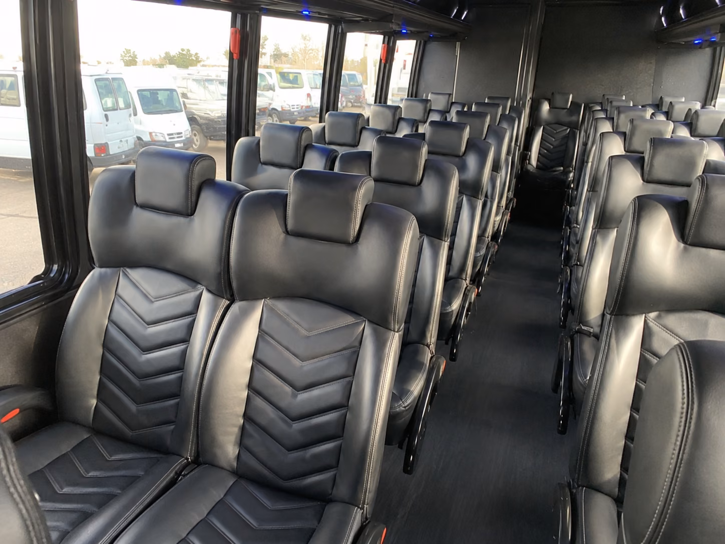 portsmouth 18 passenger minibus inside