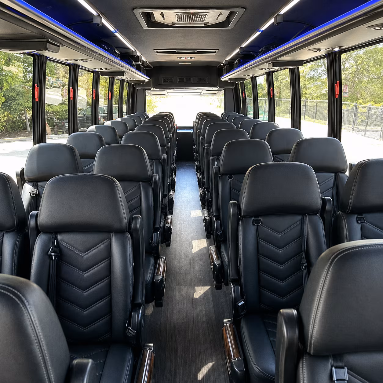 portsmouth 25 passenger minibus inside