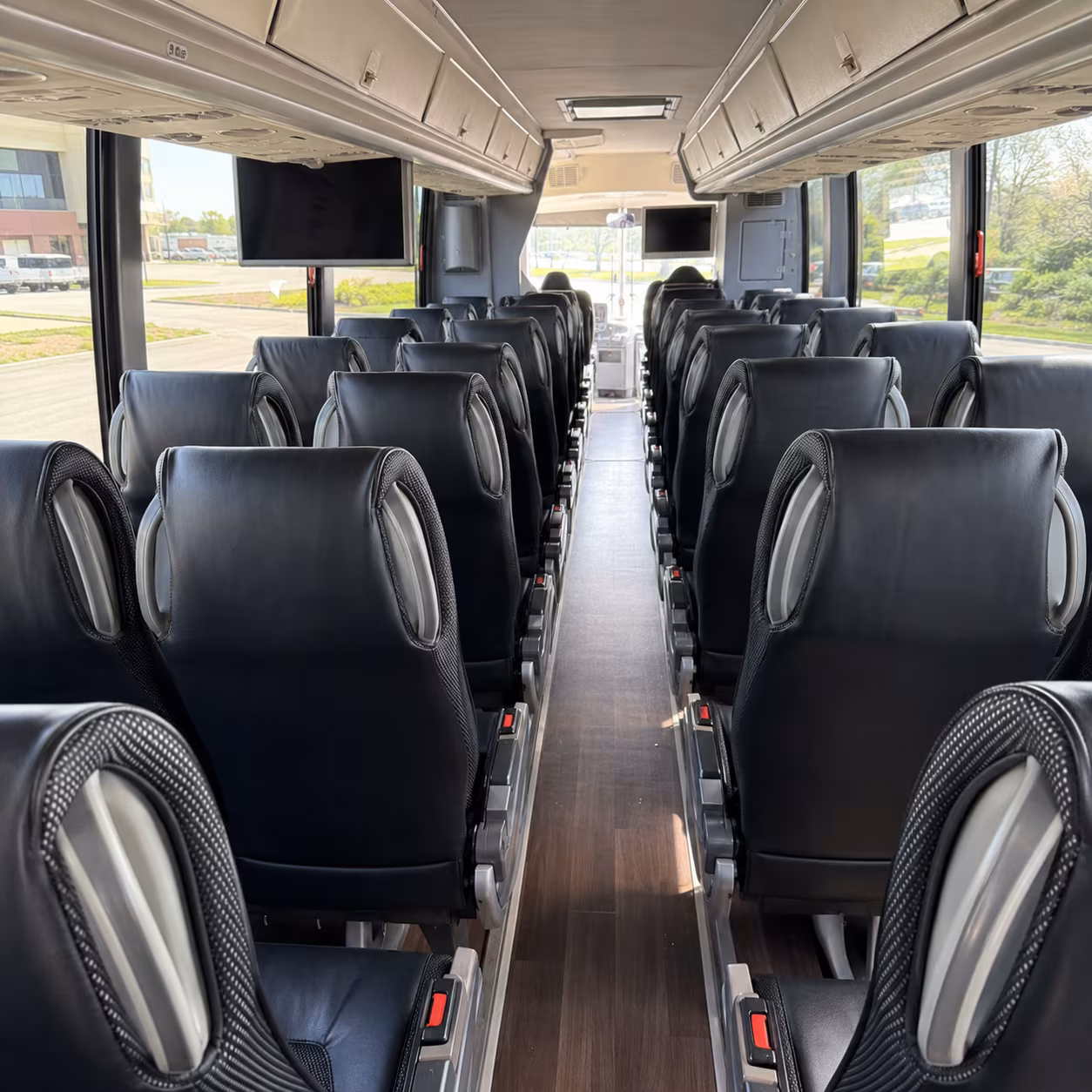 portsmouth 56 passenger charter bus inside