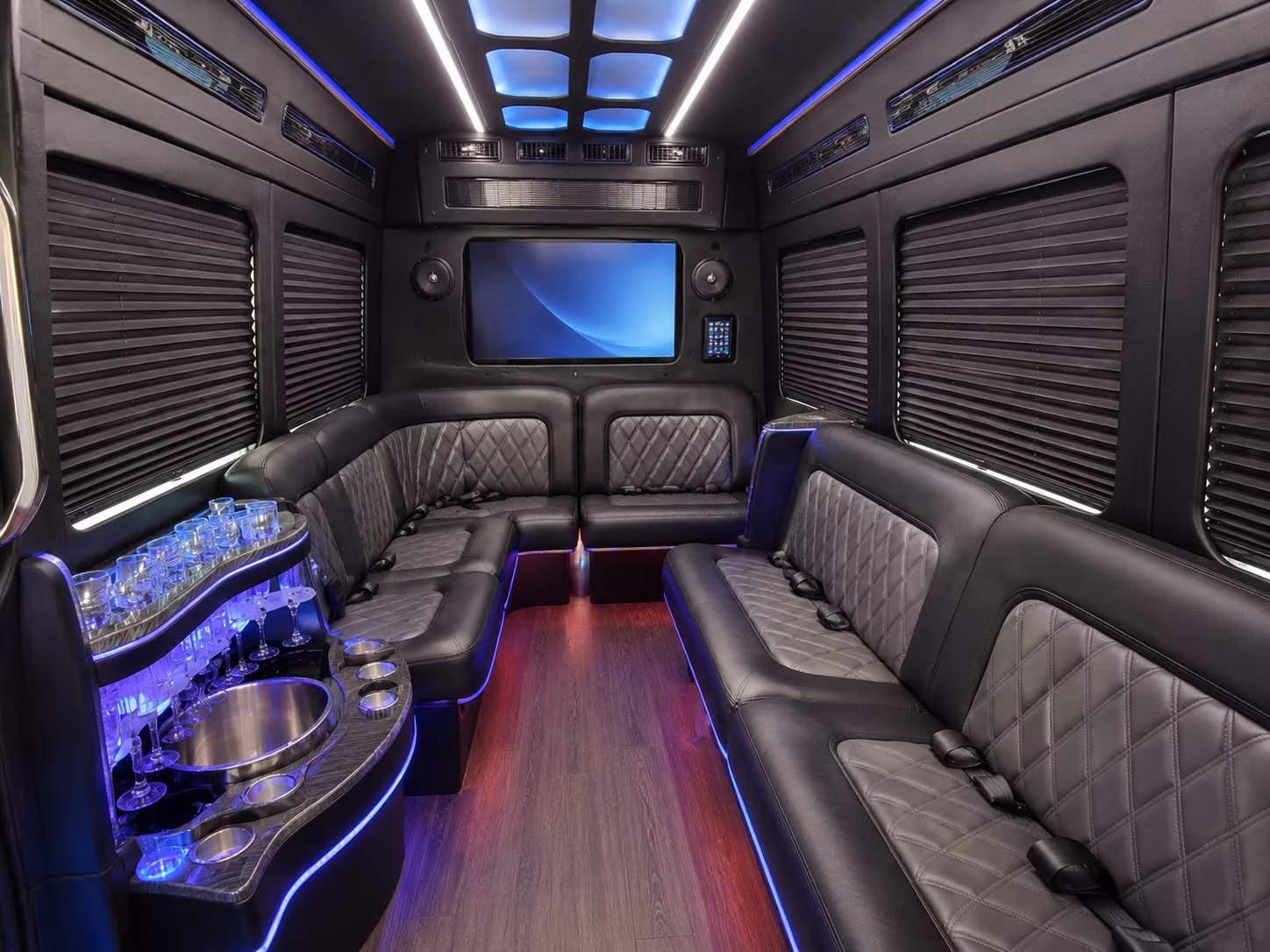 portsmouth 56 passenger charter bus interior
